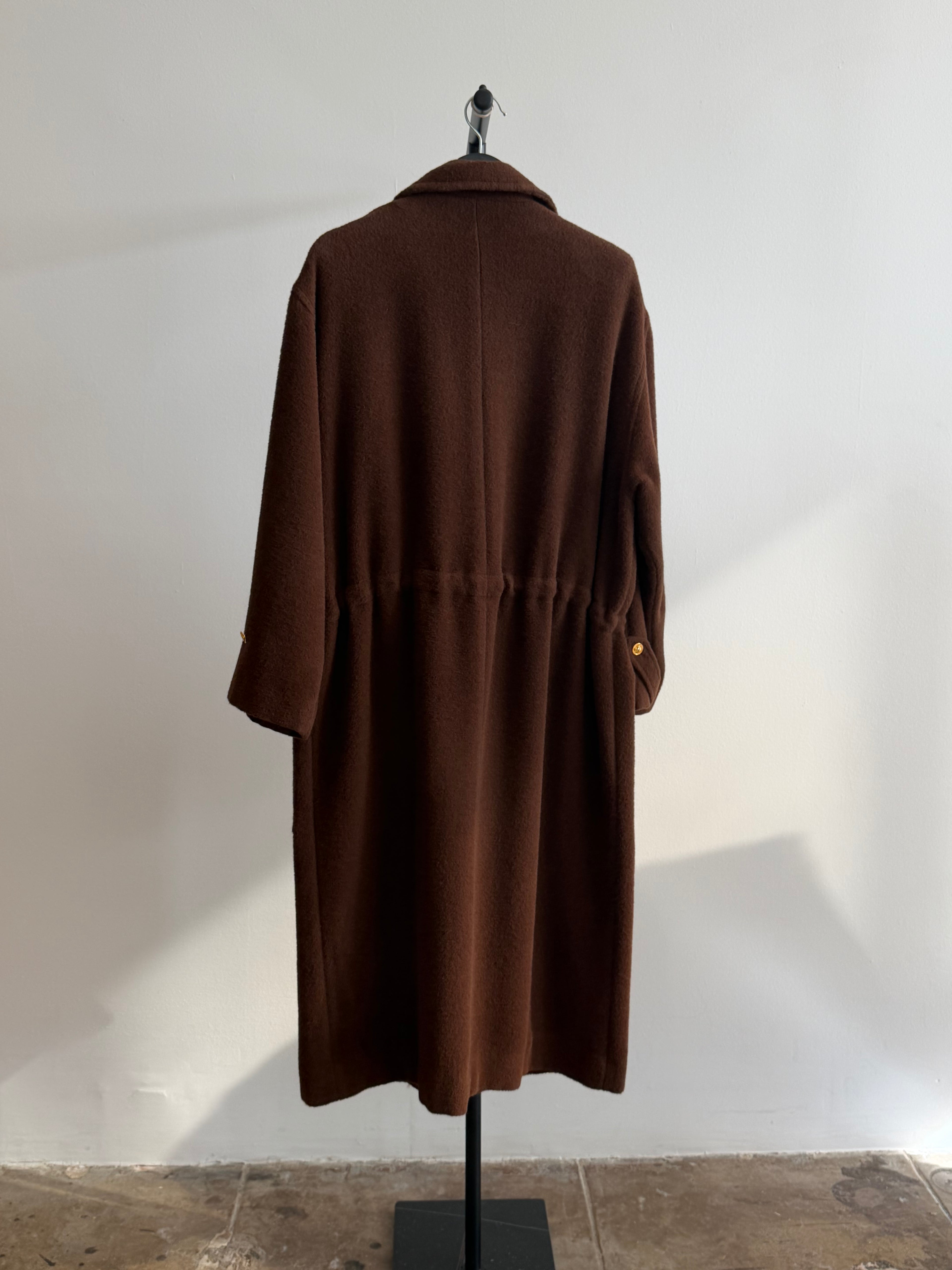 Sonia Rykiel Long Brown Teddy Coat