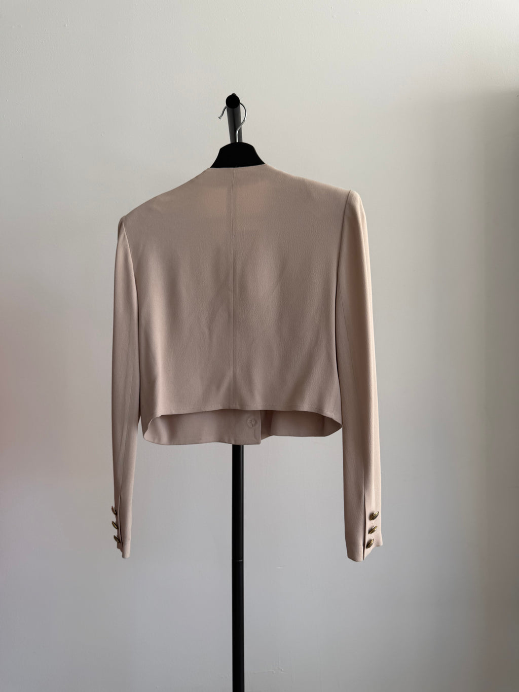 Sonia Rykiel Tan Long Sleeve Cropped Blouse