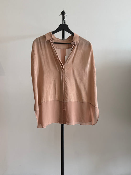 Acne Sleeveless Silk Mauve Top