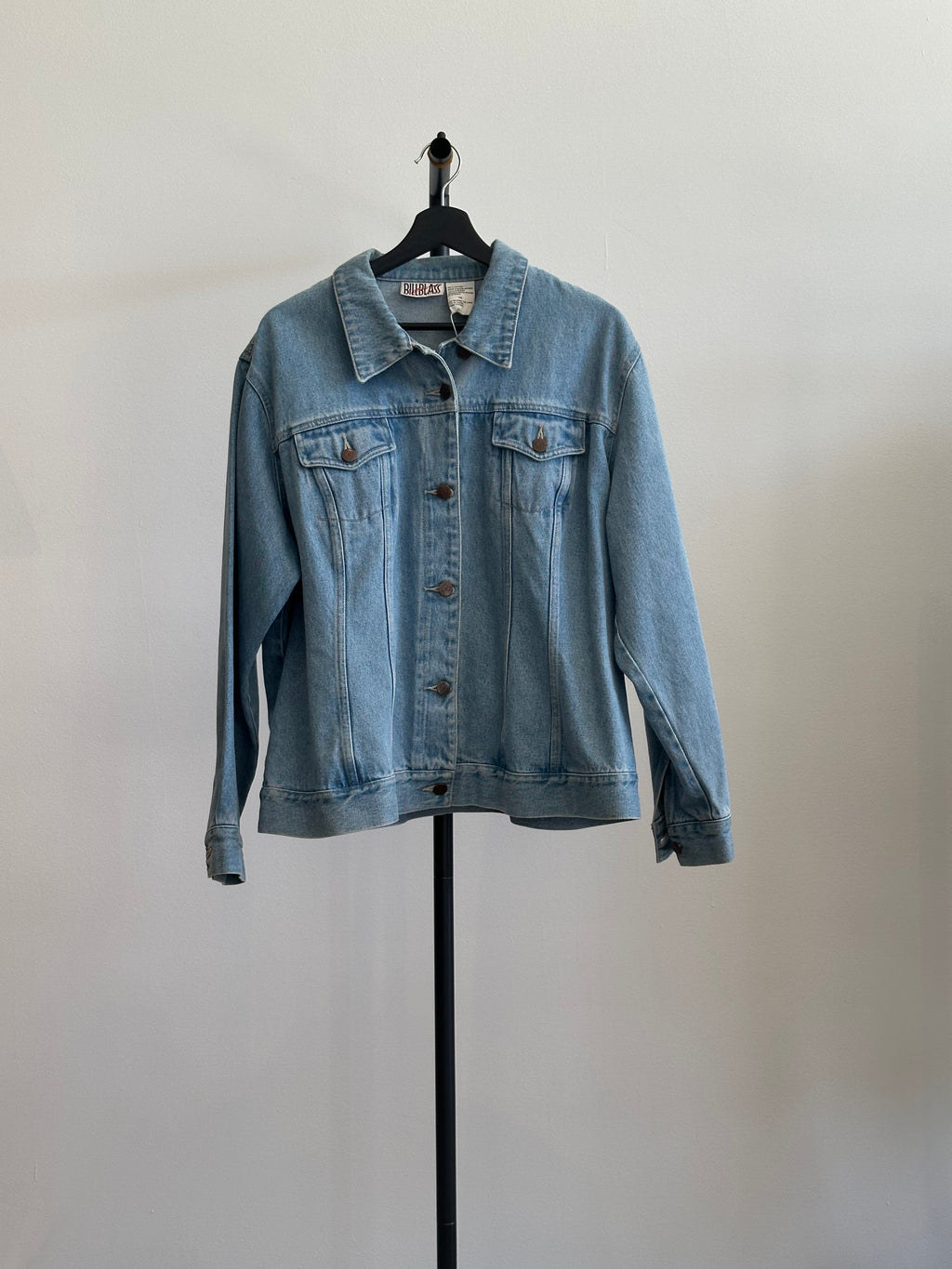 Vintage Distressed Relaxed Fit Denim Jacket, SZ L.