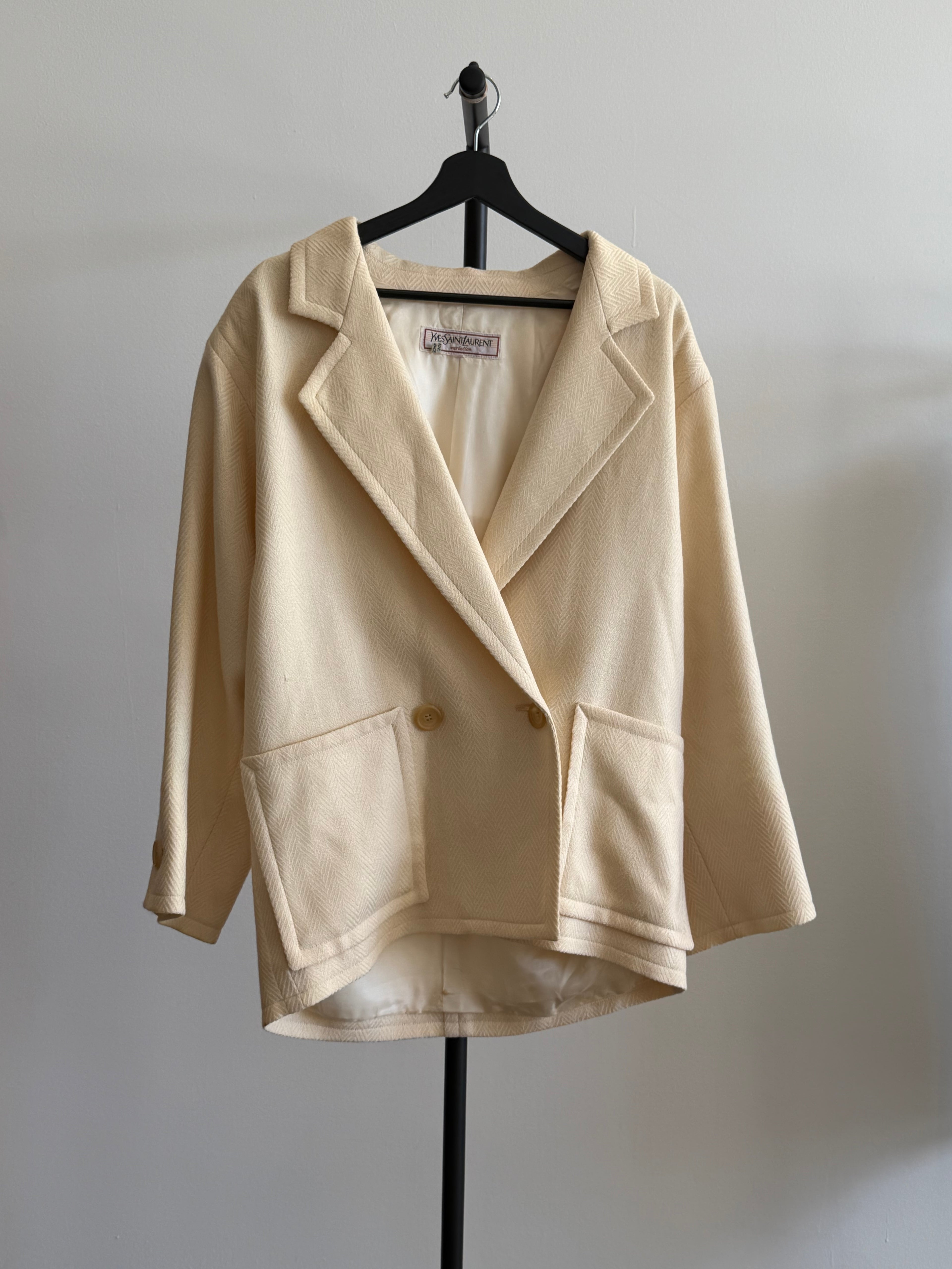 Yves Saint Laurent Cream Blazer