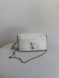 Dior White Foldover Clutch