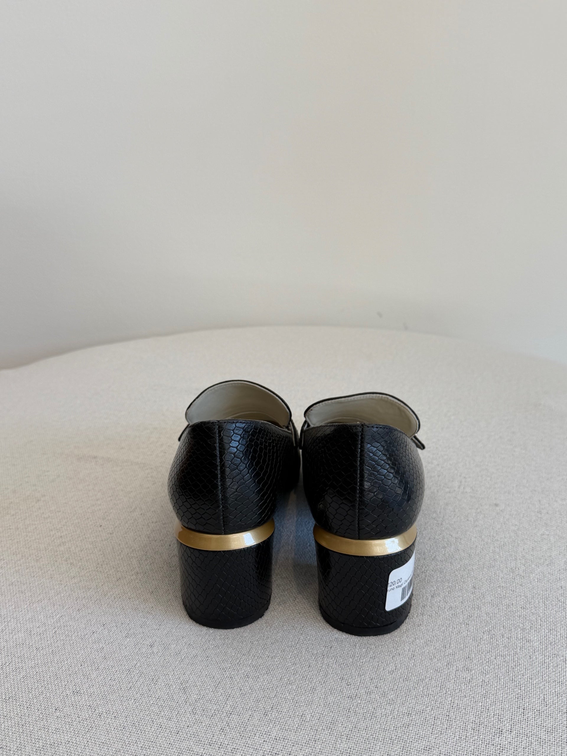 Bruno Magli Clarence Snakeskin Loafer Pump