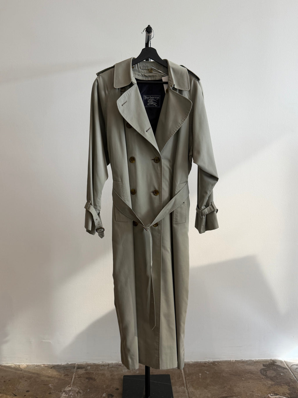 Burberry Long Thick Green Trench