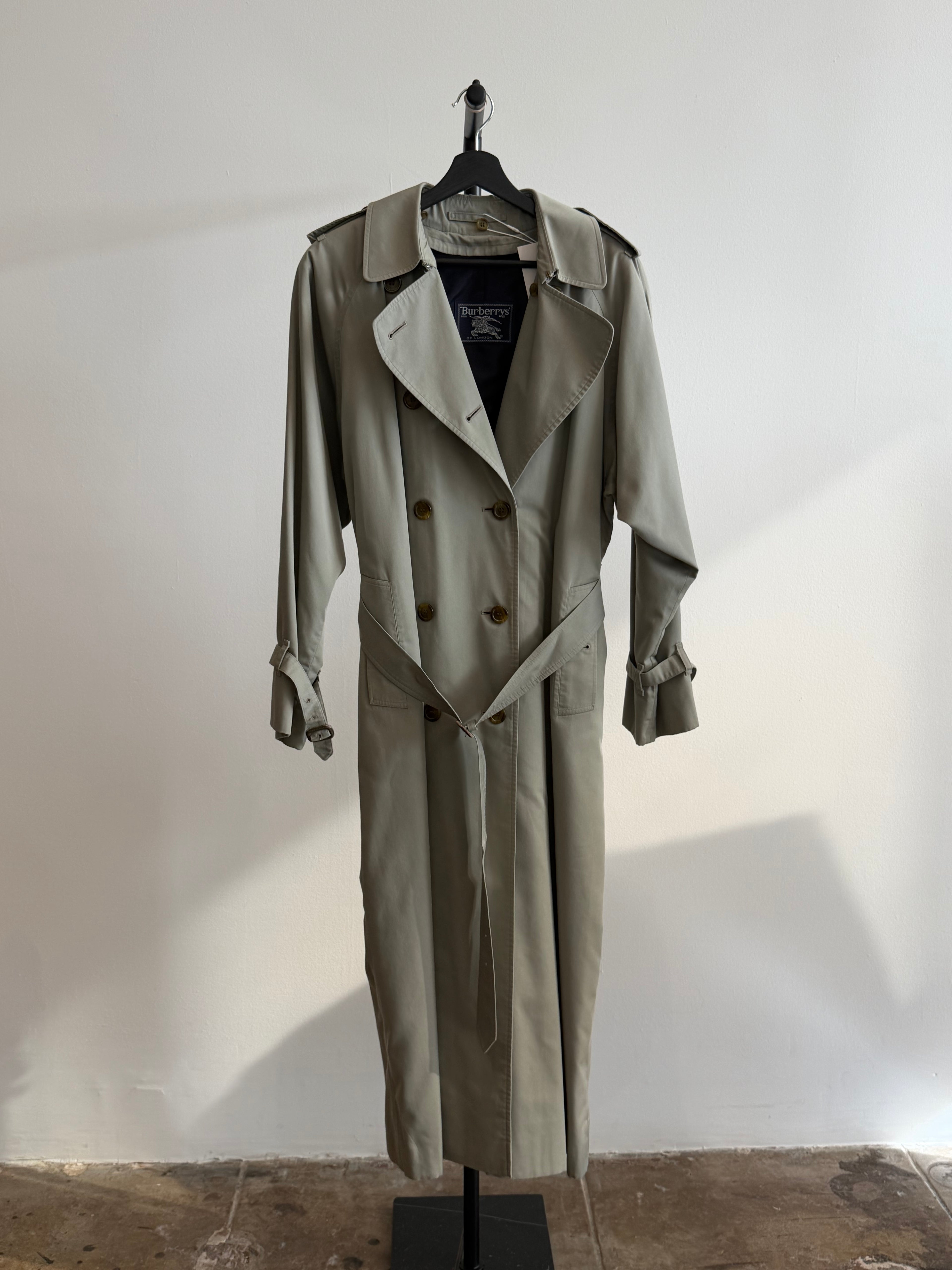 Burberry Long Thick Green Trench