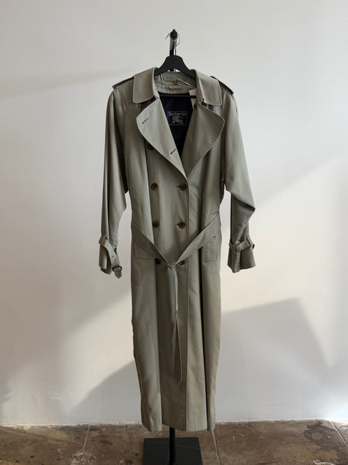 Burberry Long Thick Green Trench