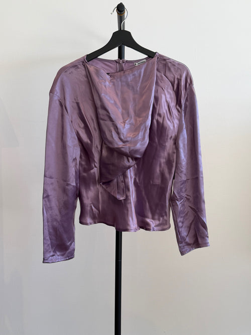 Bottega Veneta Purple Silk Long Sleeve