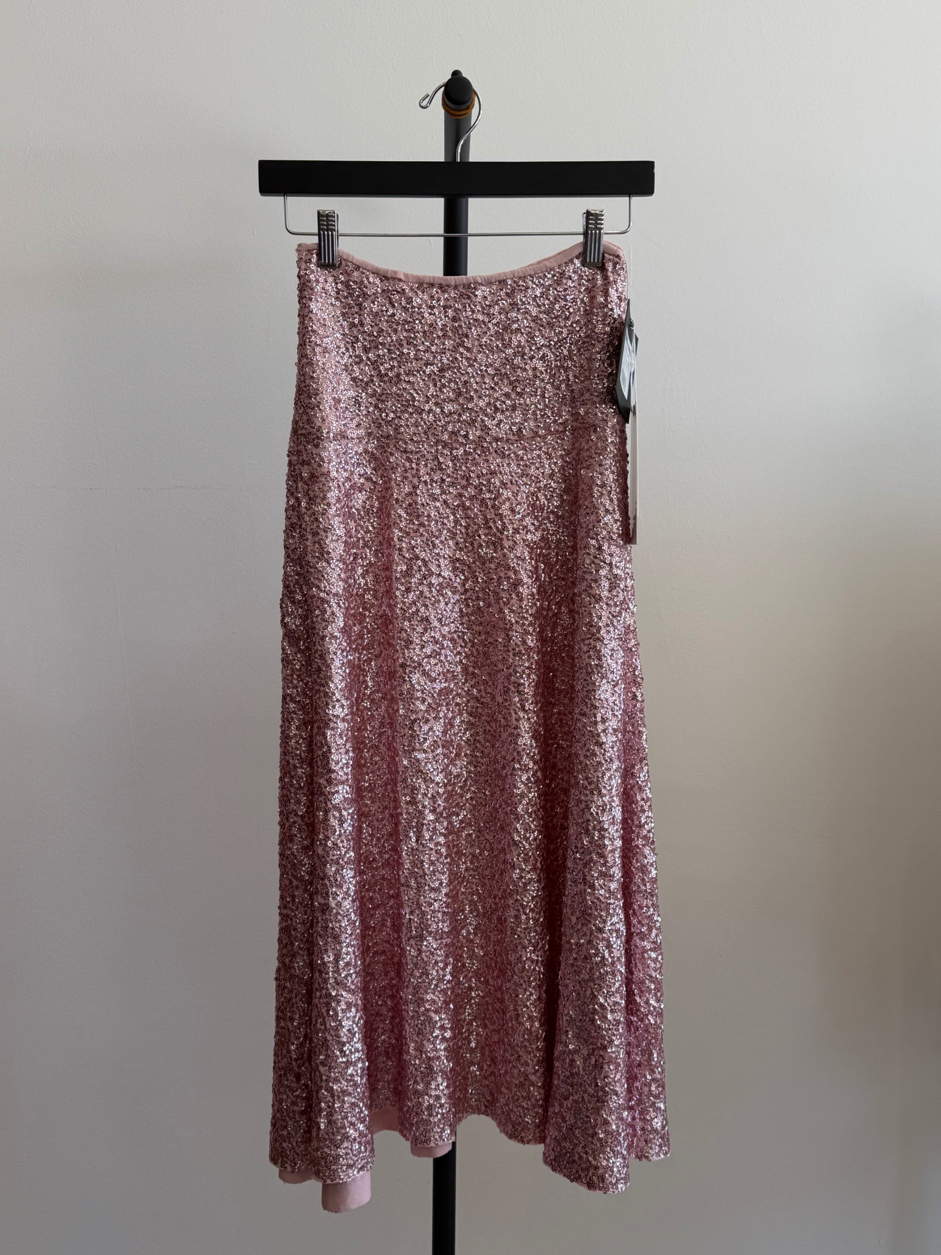 Norma Kamali Pink Sequin Skirt
