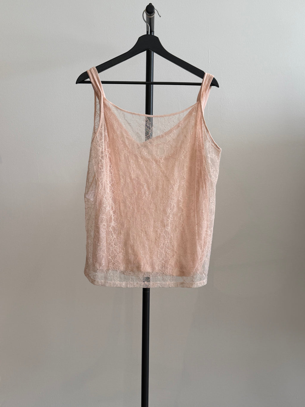 Nina Ricci Pink Lace Tank Top