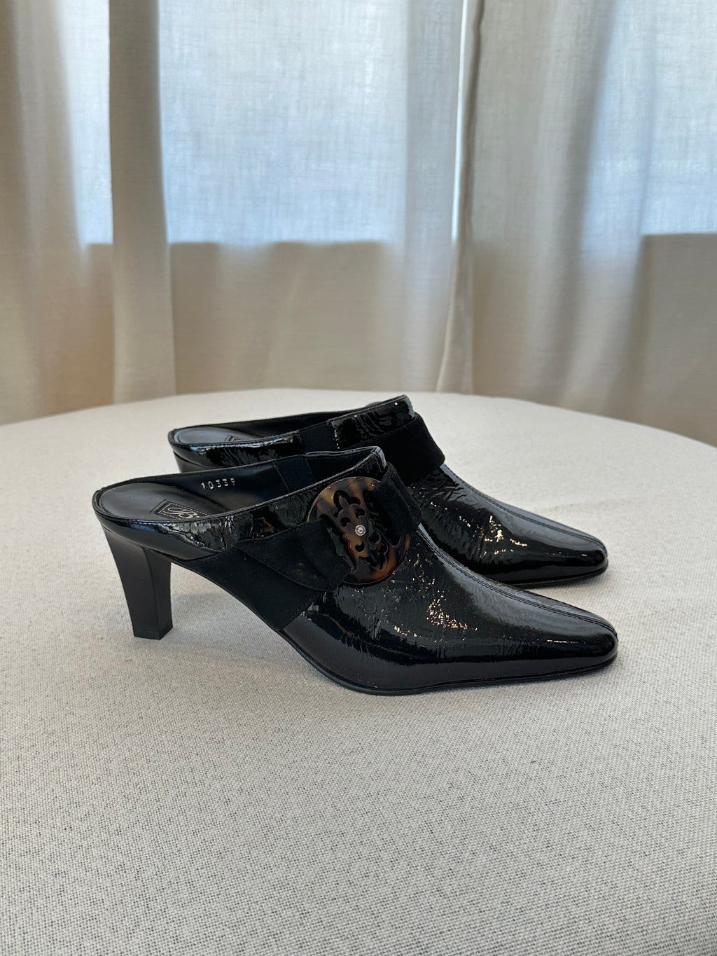 Vintage Brighton Patent leather Mules