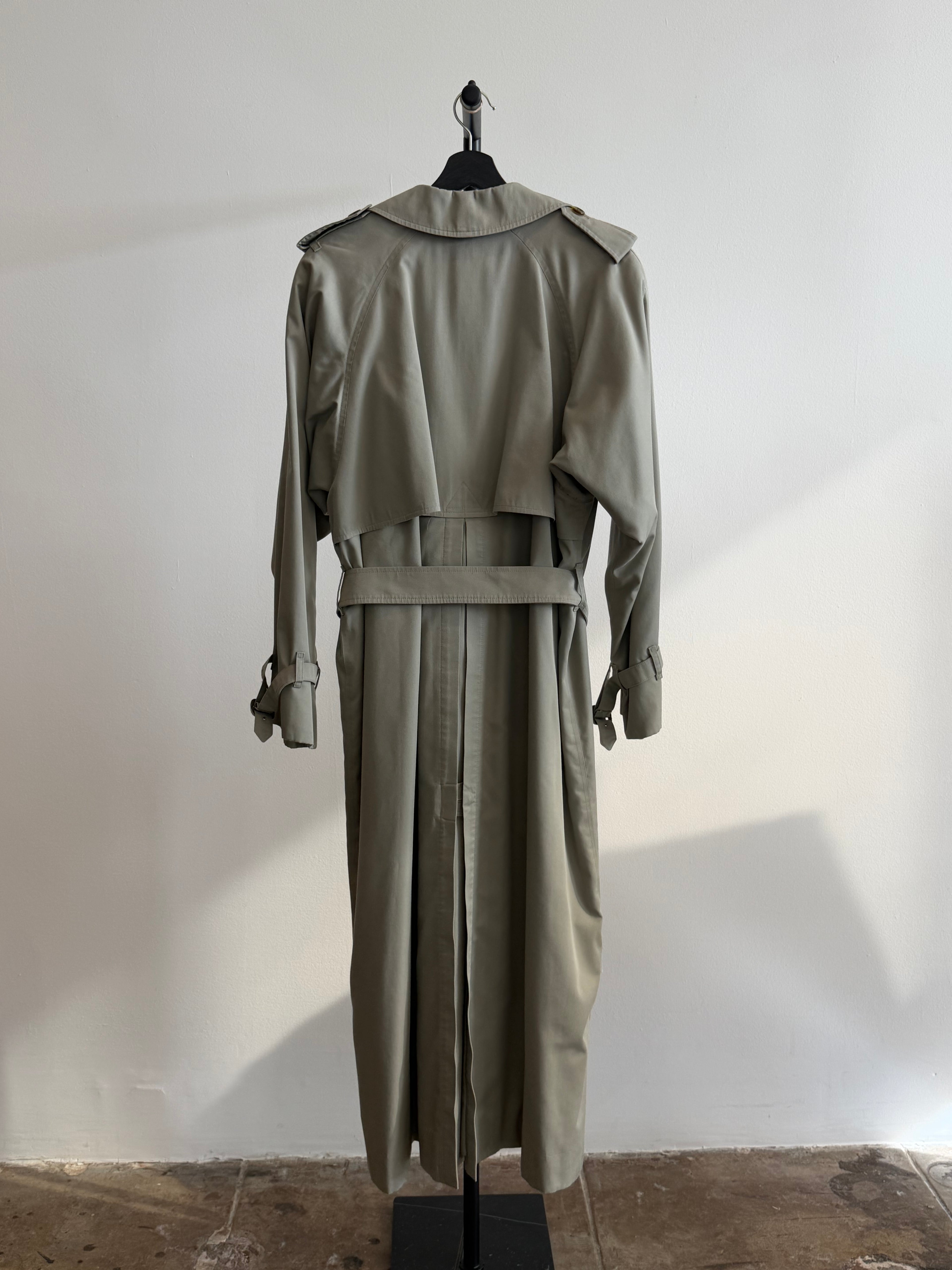 Burberry Long Thick Green Trench