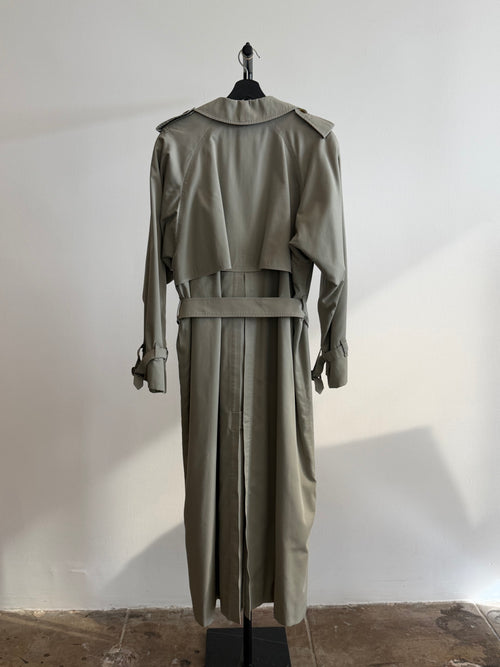Burberry Long Thick Green Trench