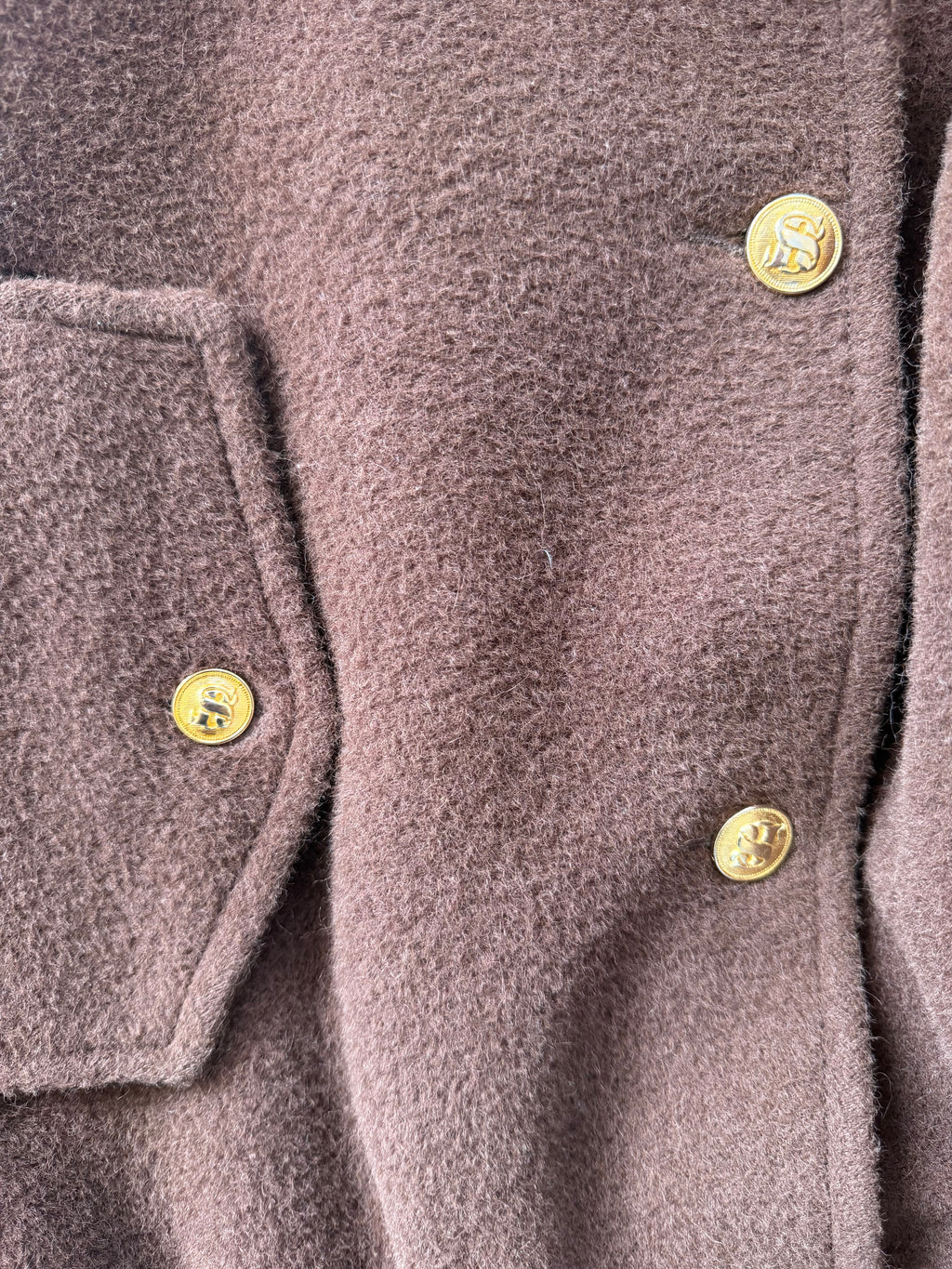 Sonia Rykiel Long Brown Teddy Coat