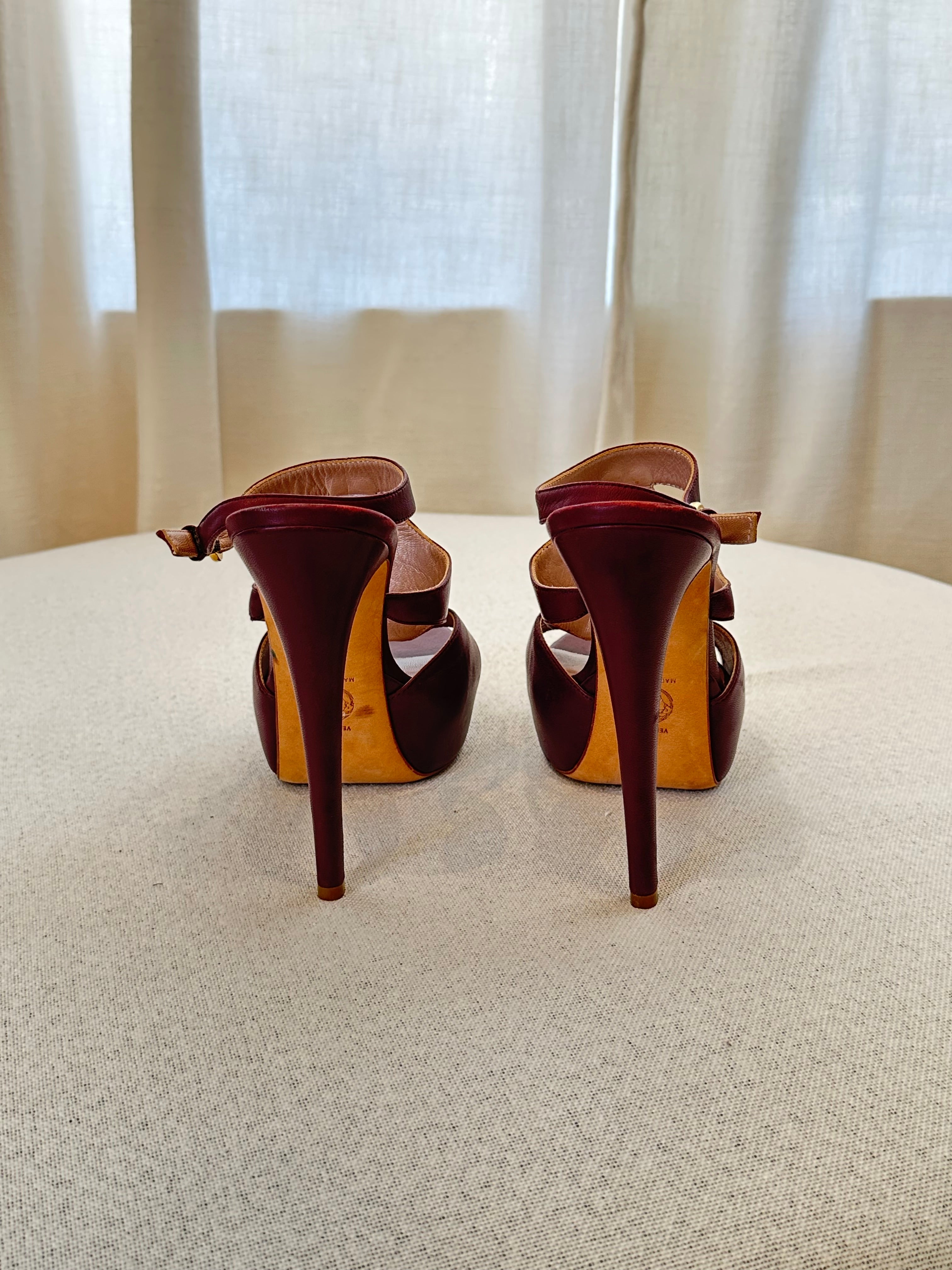 Gianni Versace Burgandy Heels