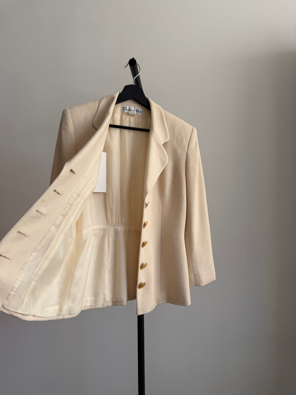 Vintage Christian Dior Blazer, Cream