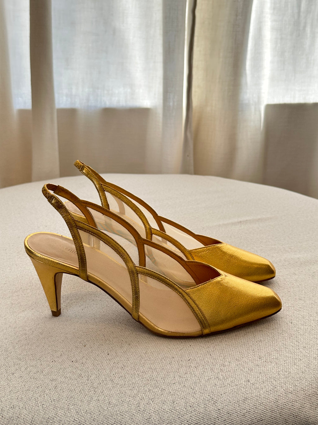Rejina Pyo Gold Pumps