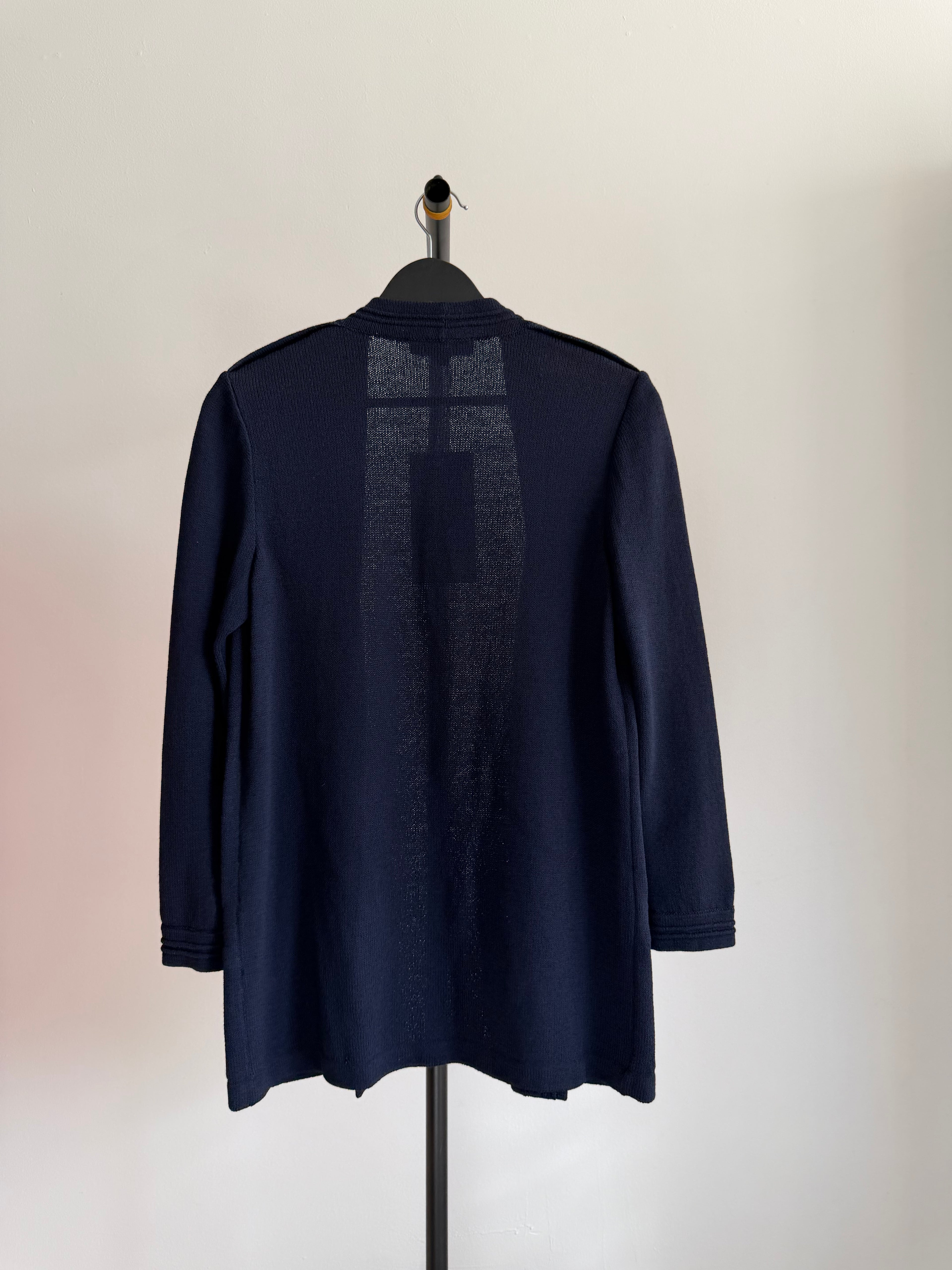 Vintage St. John Navy Open Front Cardigan