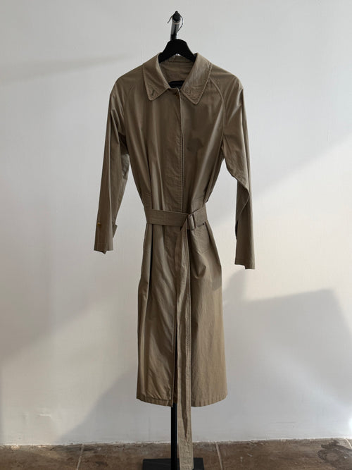 Burberry Mid Length Green Trench