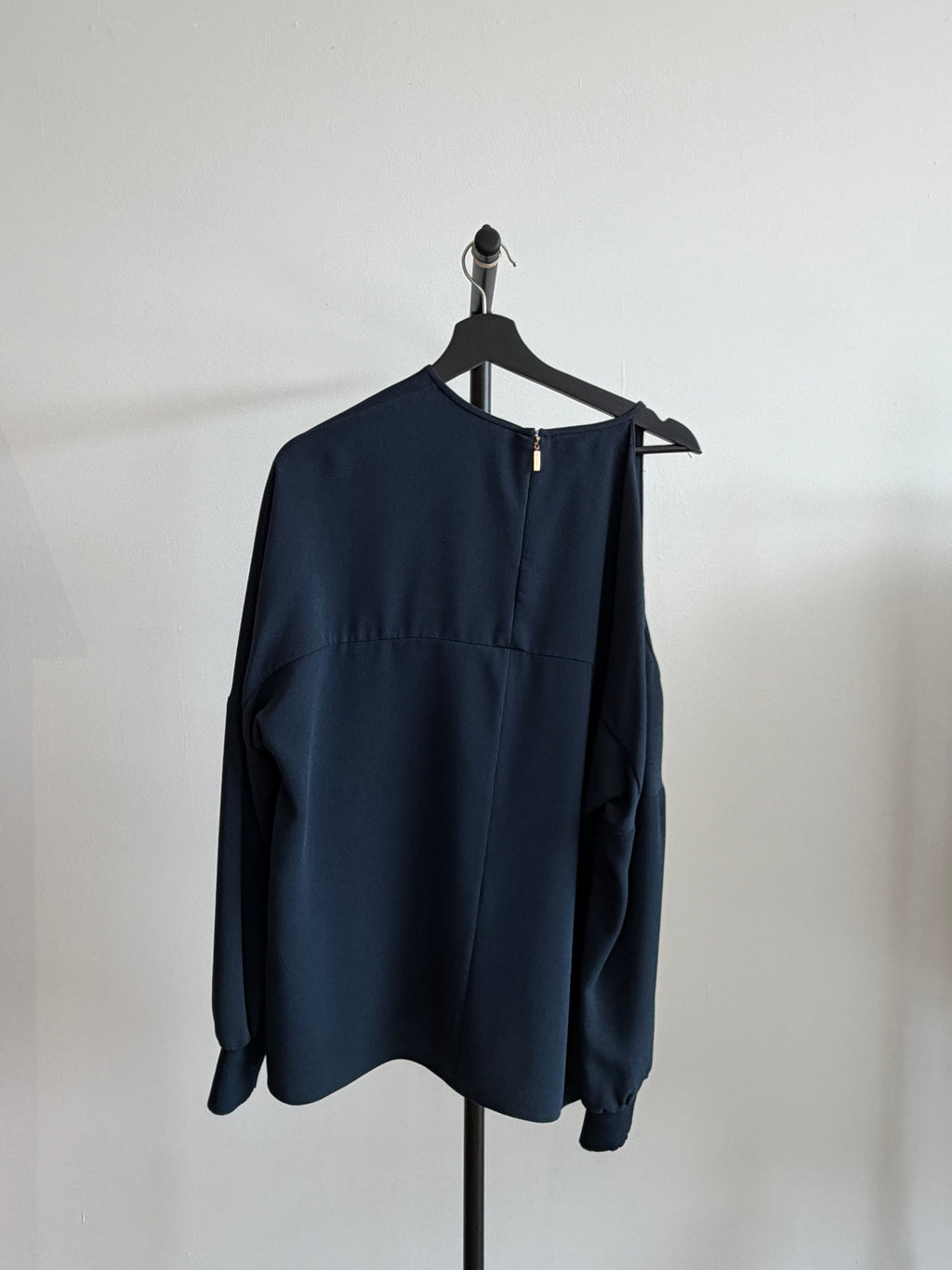 Tibi Blue Top with Shoulder Detail