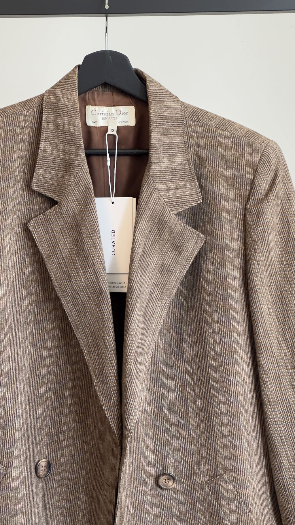 Christian Dior Gray Wool Cropped Blazer