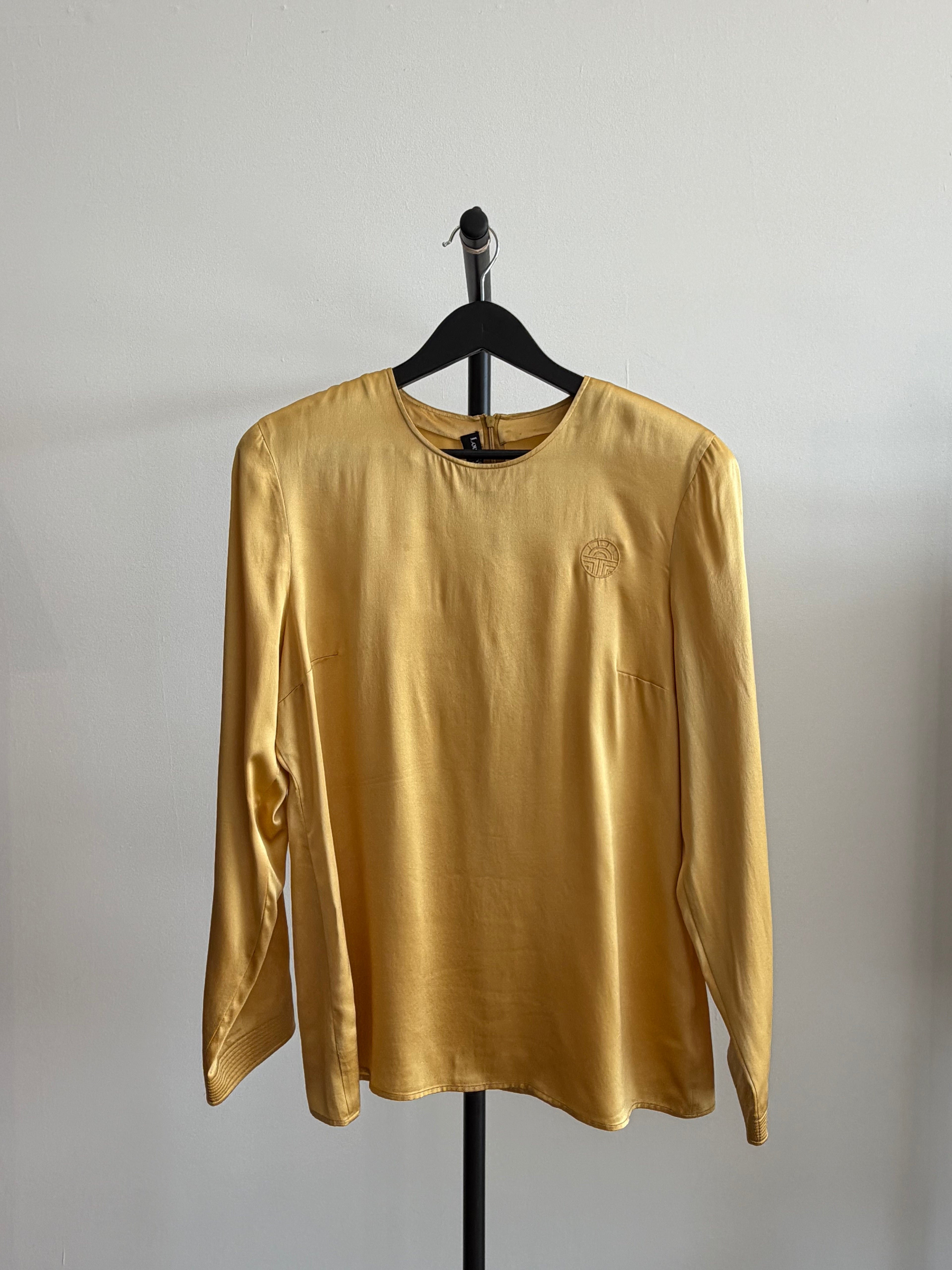 Vintage Louis Feraud Long Sleeve Satin Blouse