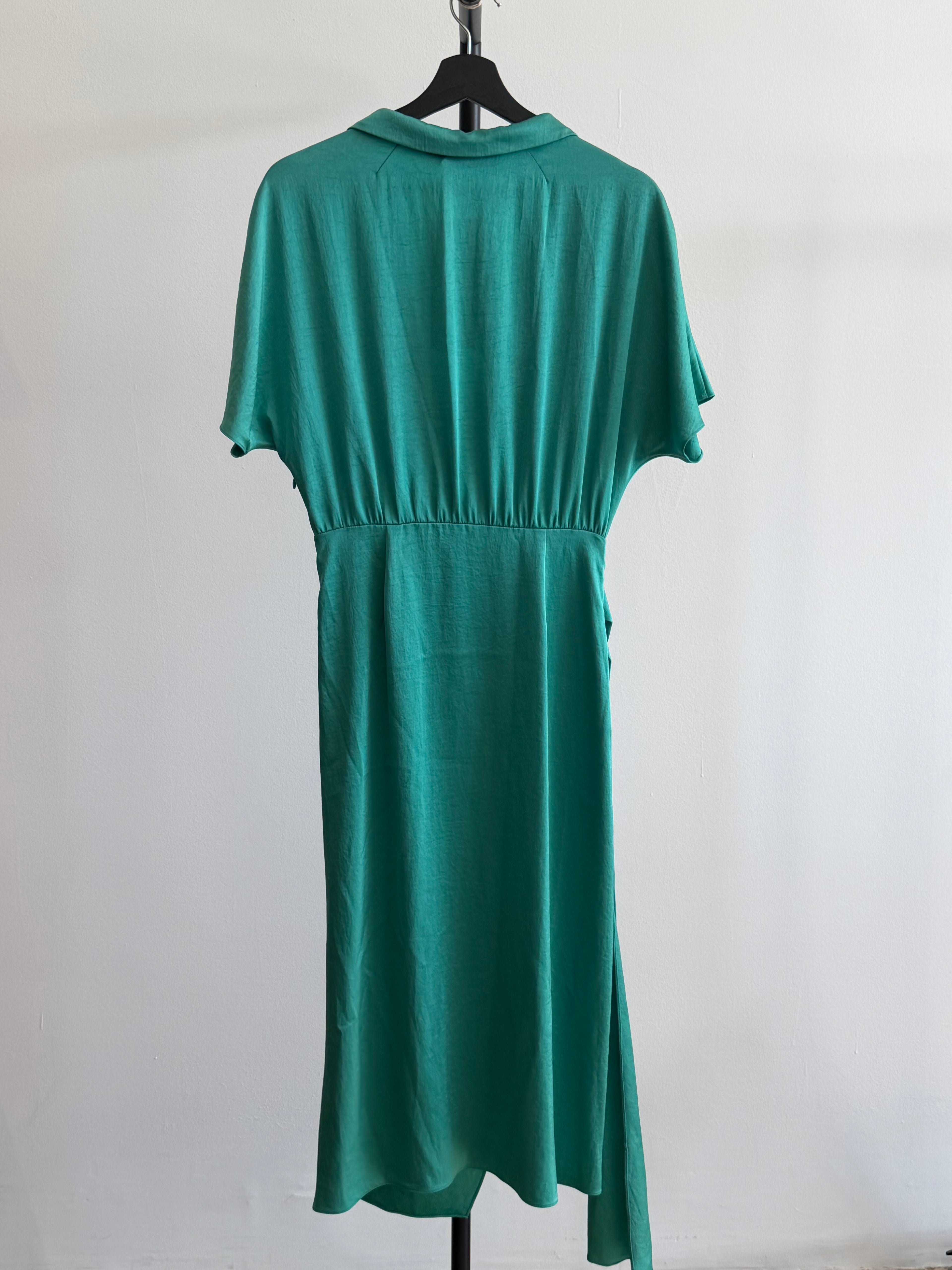 Lapointe Satin Green Dress