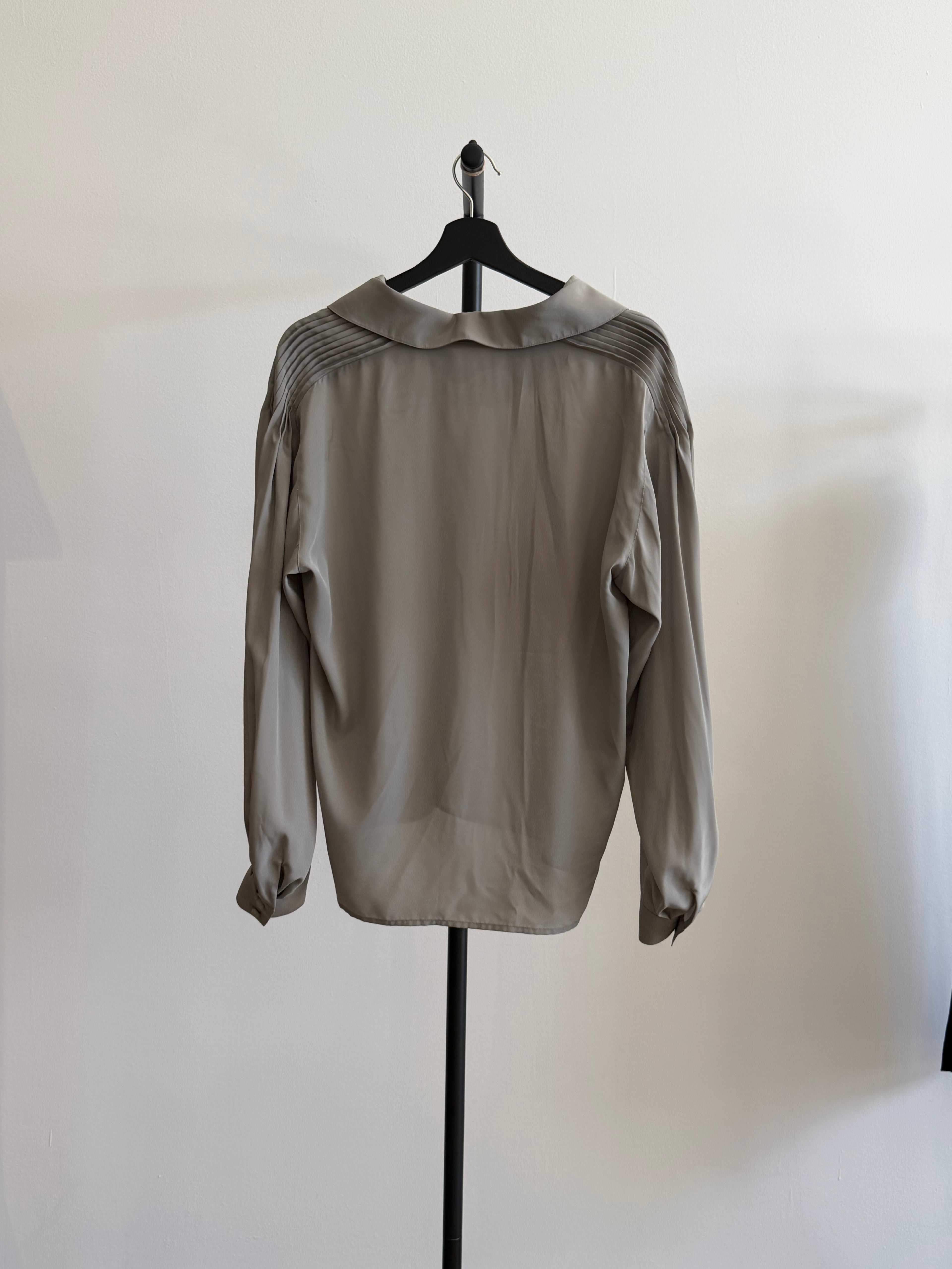 Louis Feraud Long Sleeve Gray Blouse