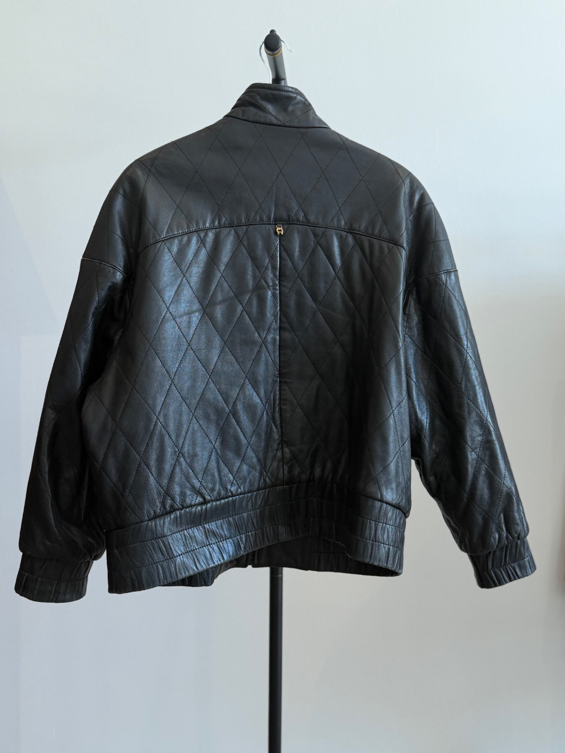 Etienne Aigner Leather Bomber