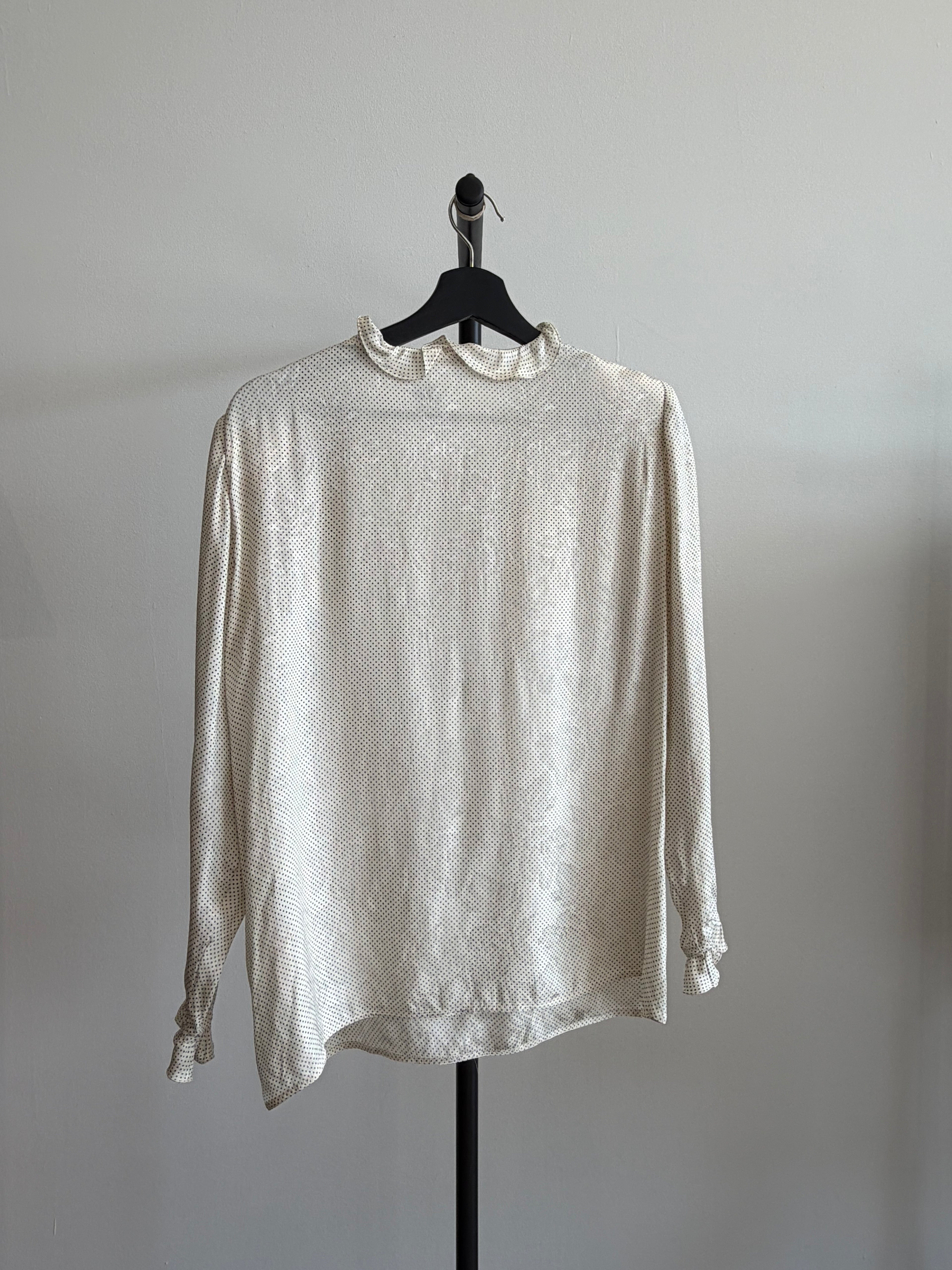 Vintage Valentino Polka Dot Silk Blouse