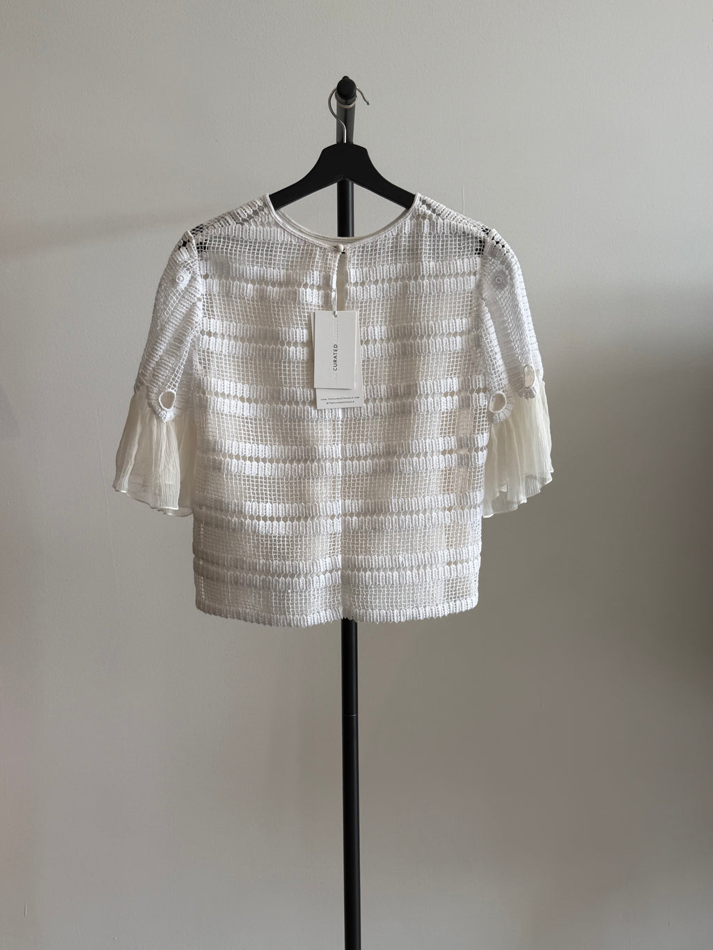 Chloe Short Sleeve White Top