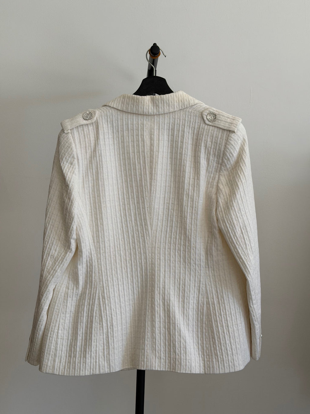 Escada White Textured Blazer