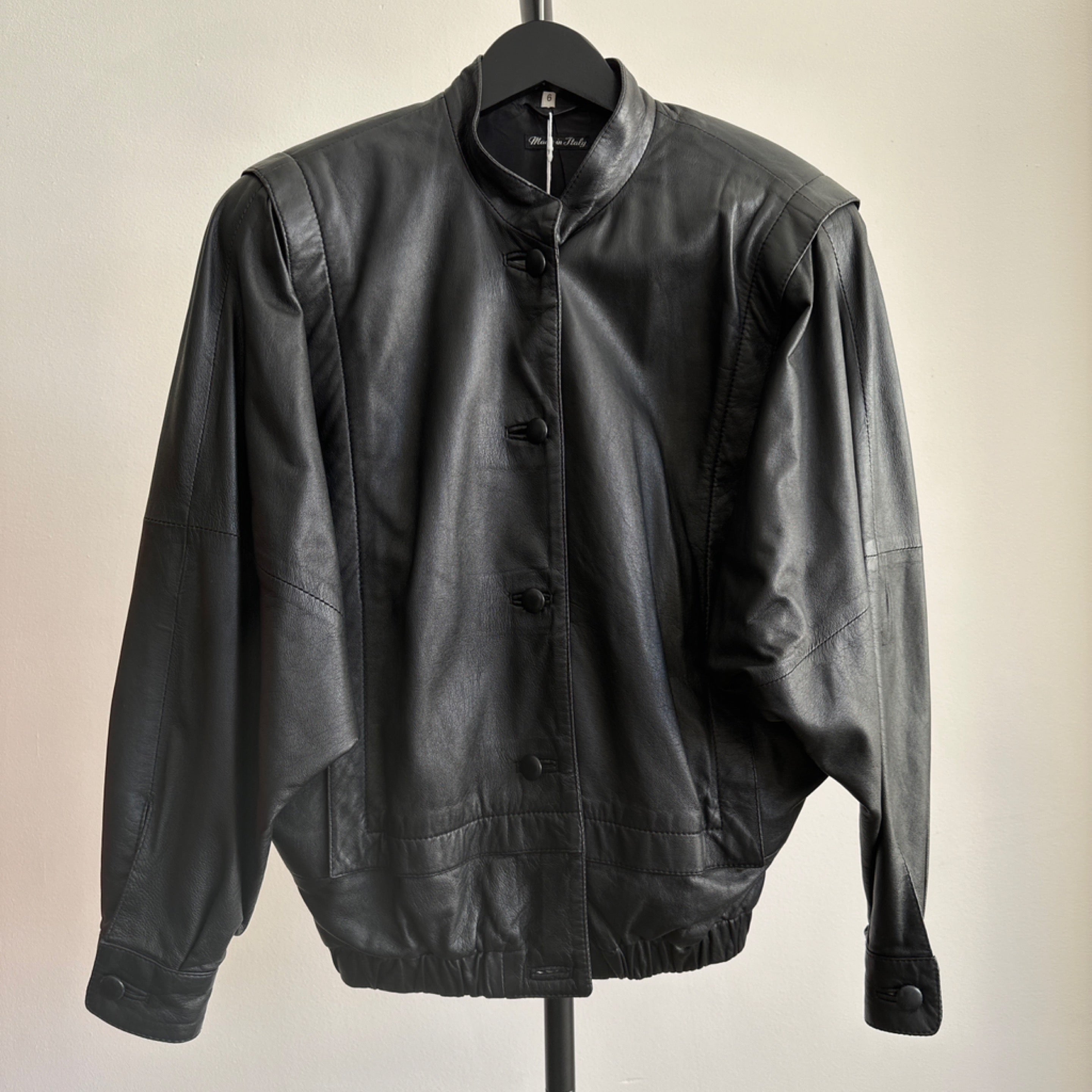 Vintage Black Bally Leather Bomber