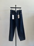 Frame Barrel Leg Jeans, Dk Wash, Size 29