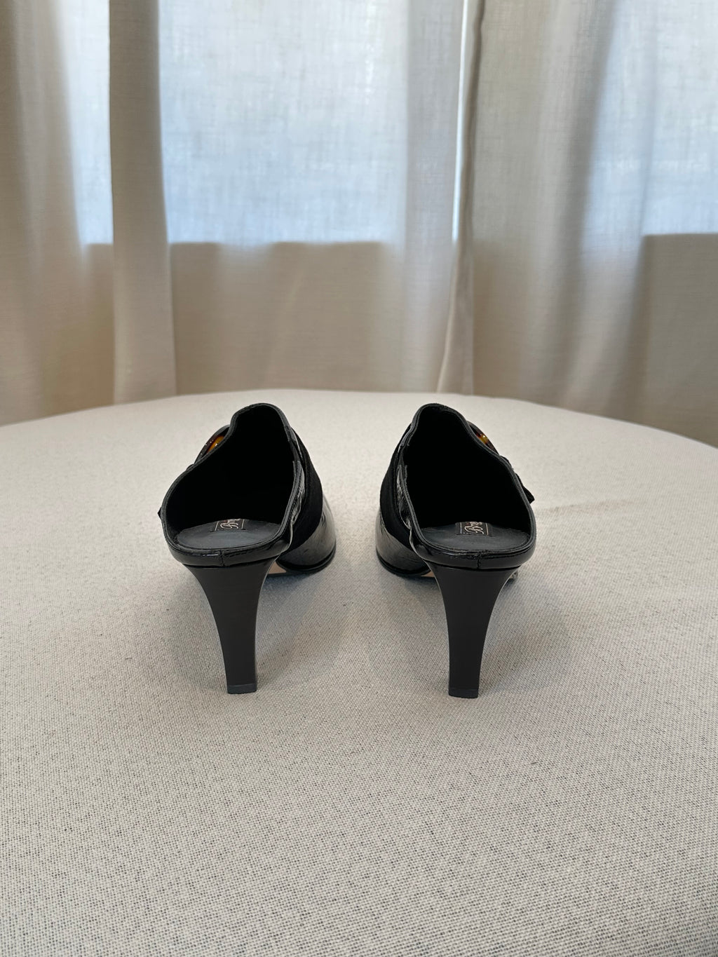 Vintage Brighton Patent leather Mules