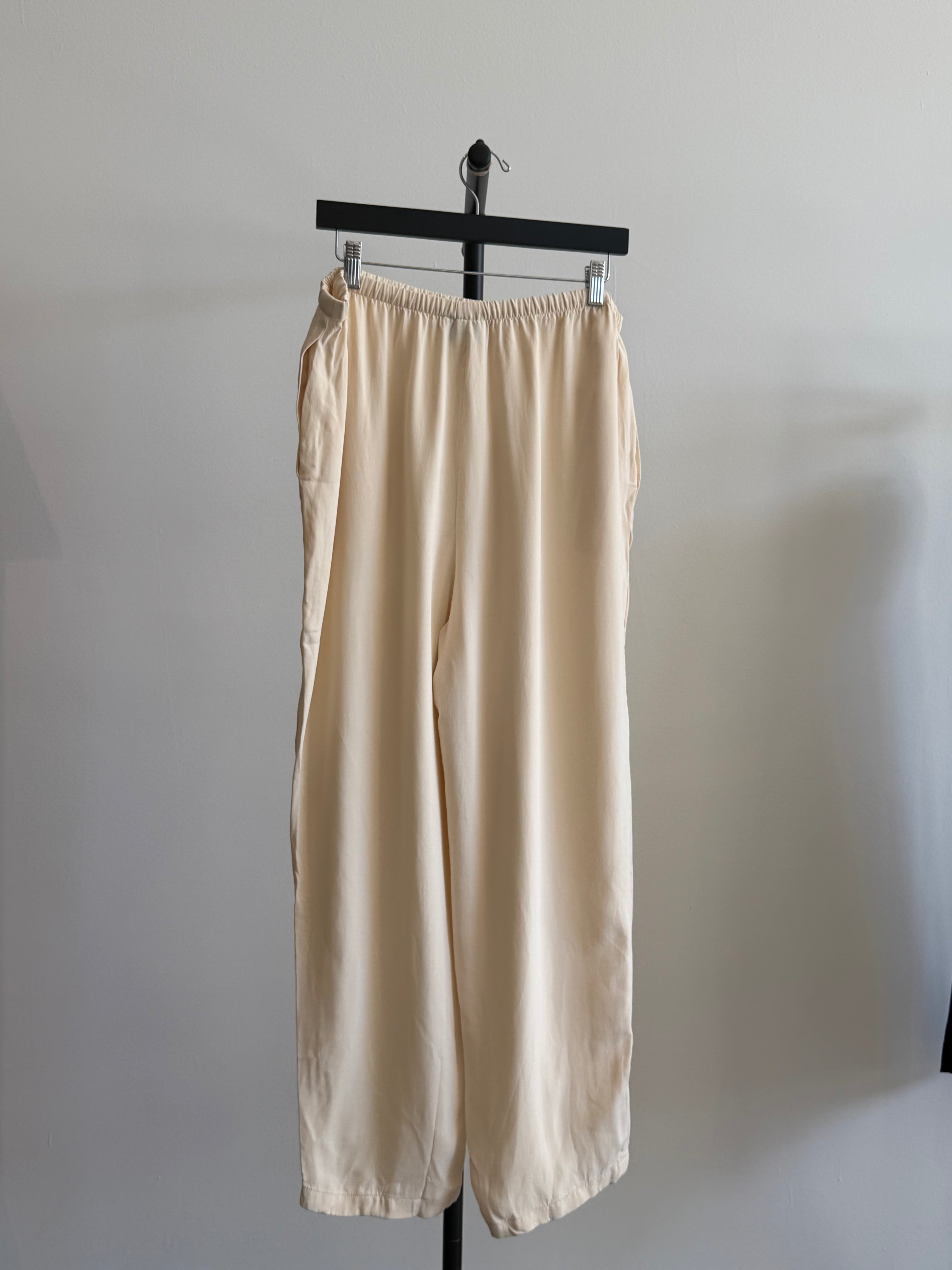 Emanuel Ungaro Ivory Silk Pants