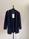 Vintage St. John Navy Open Front Cardigan