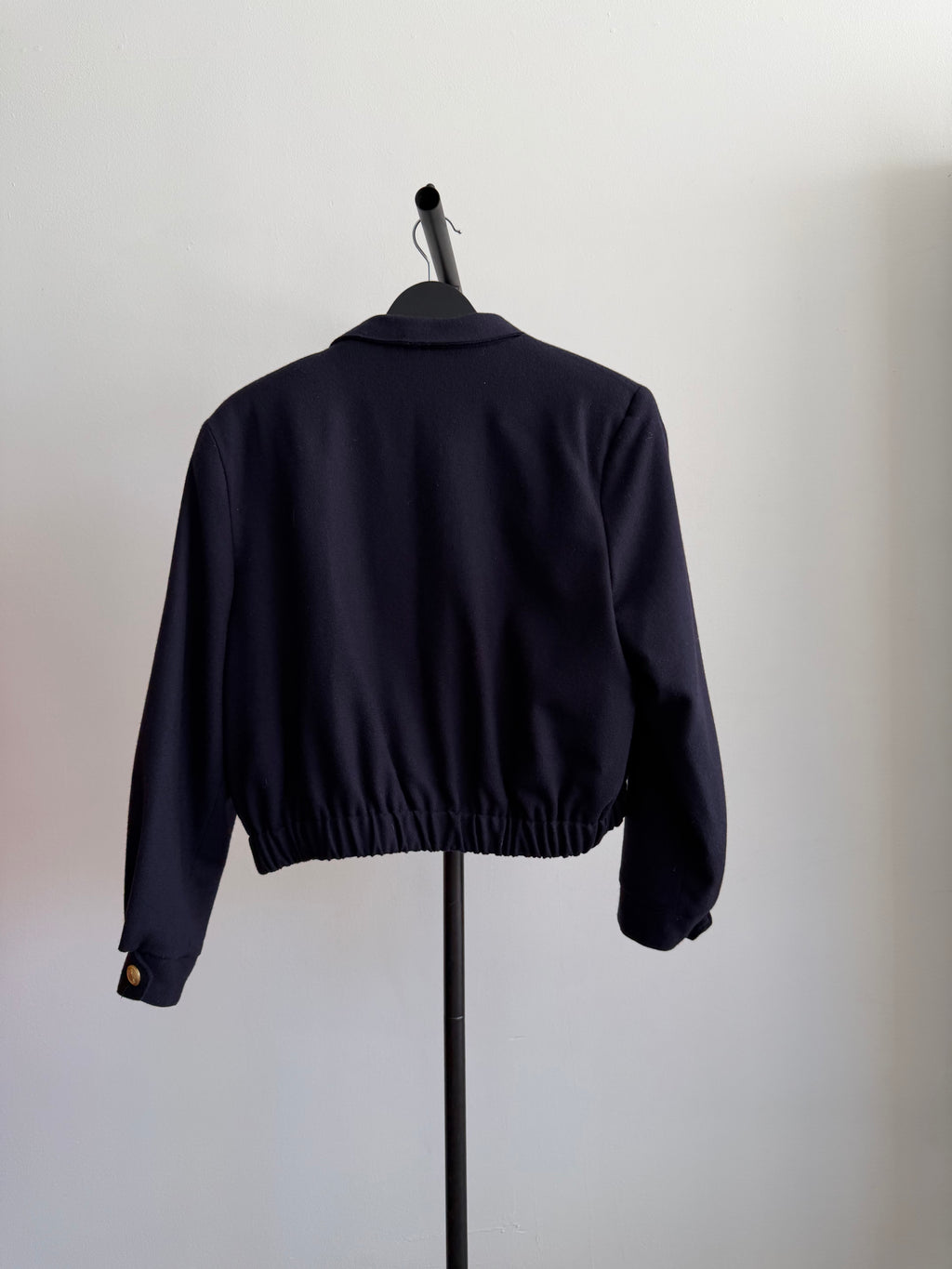 Vintage Bill Blass Navy Blue Bomber Jacket
