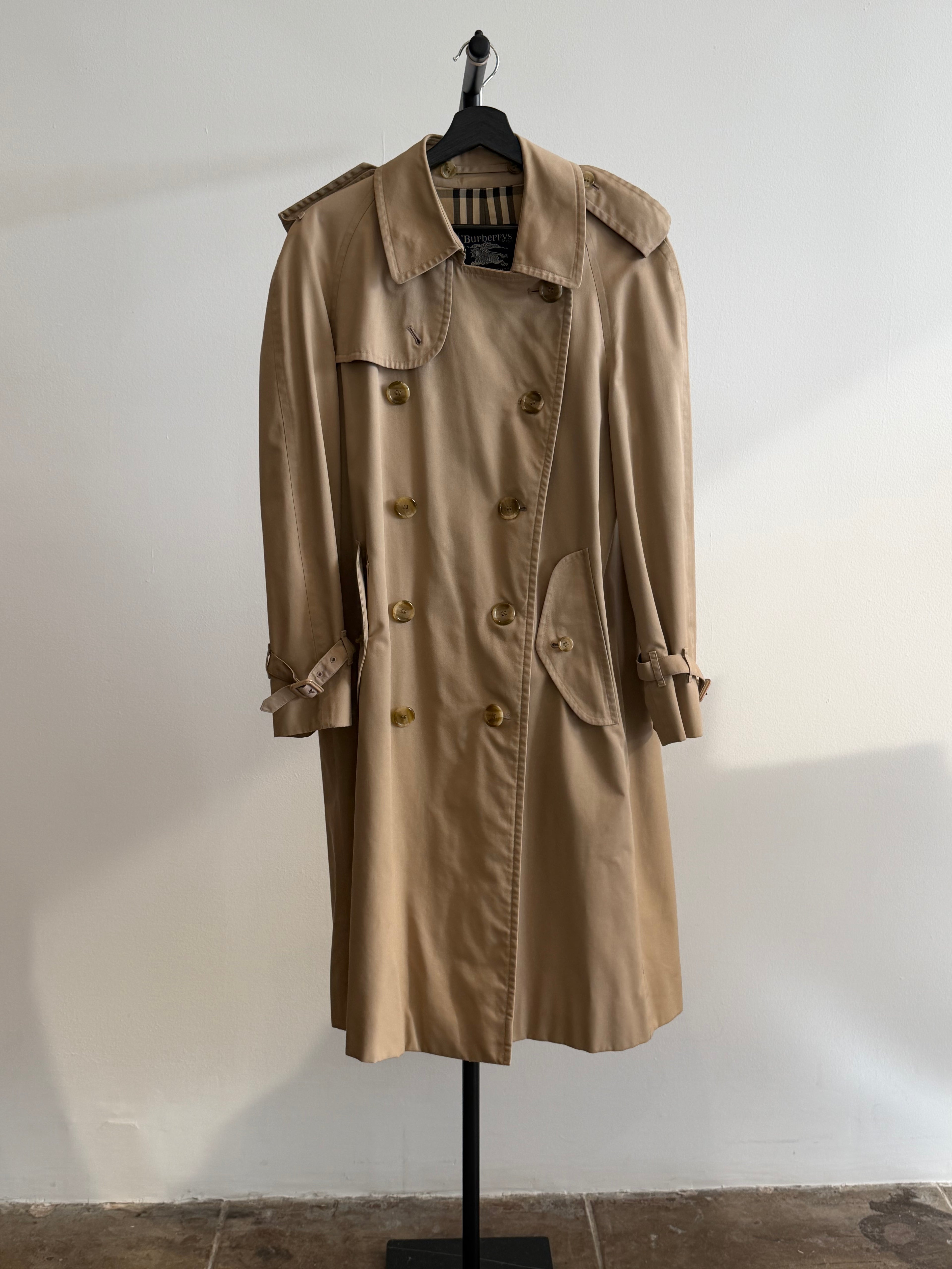 Vintage Burberry Khaki Trench Coat