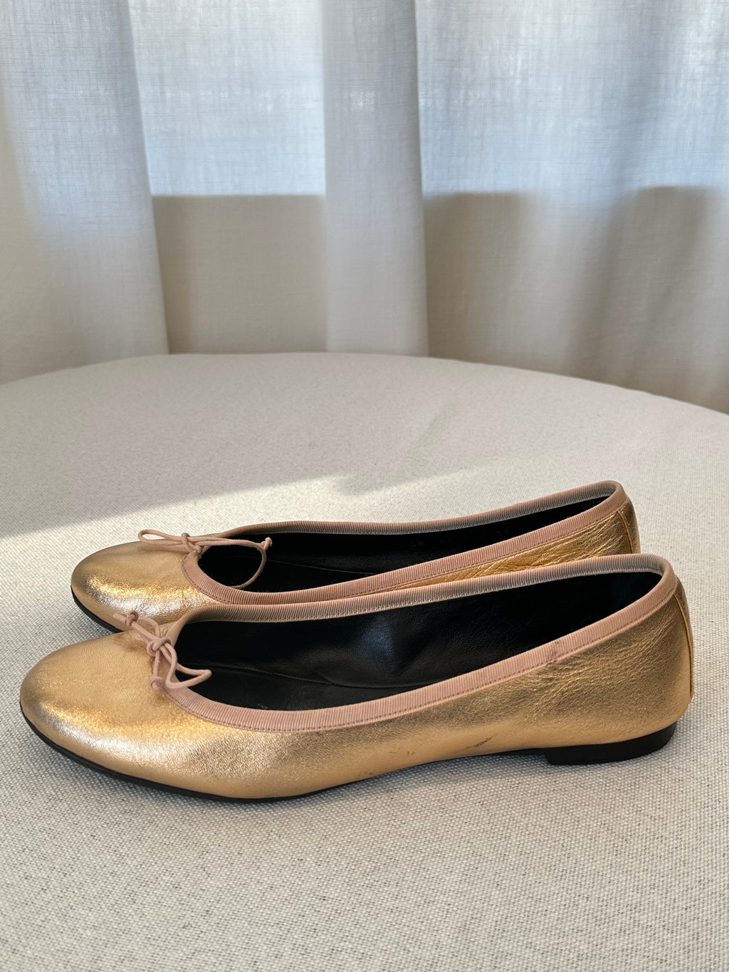 Saint Laurent Ballet Flats, Gold