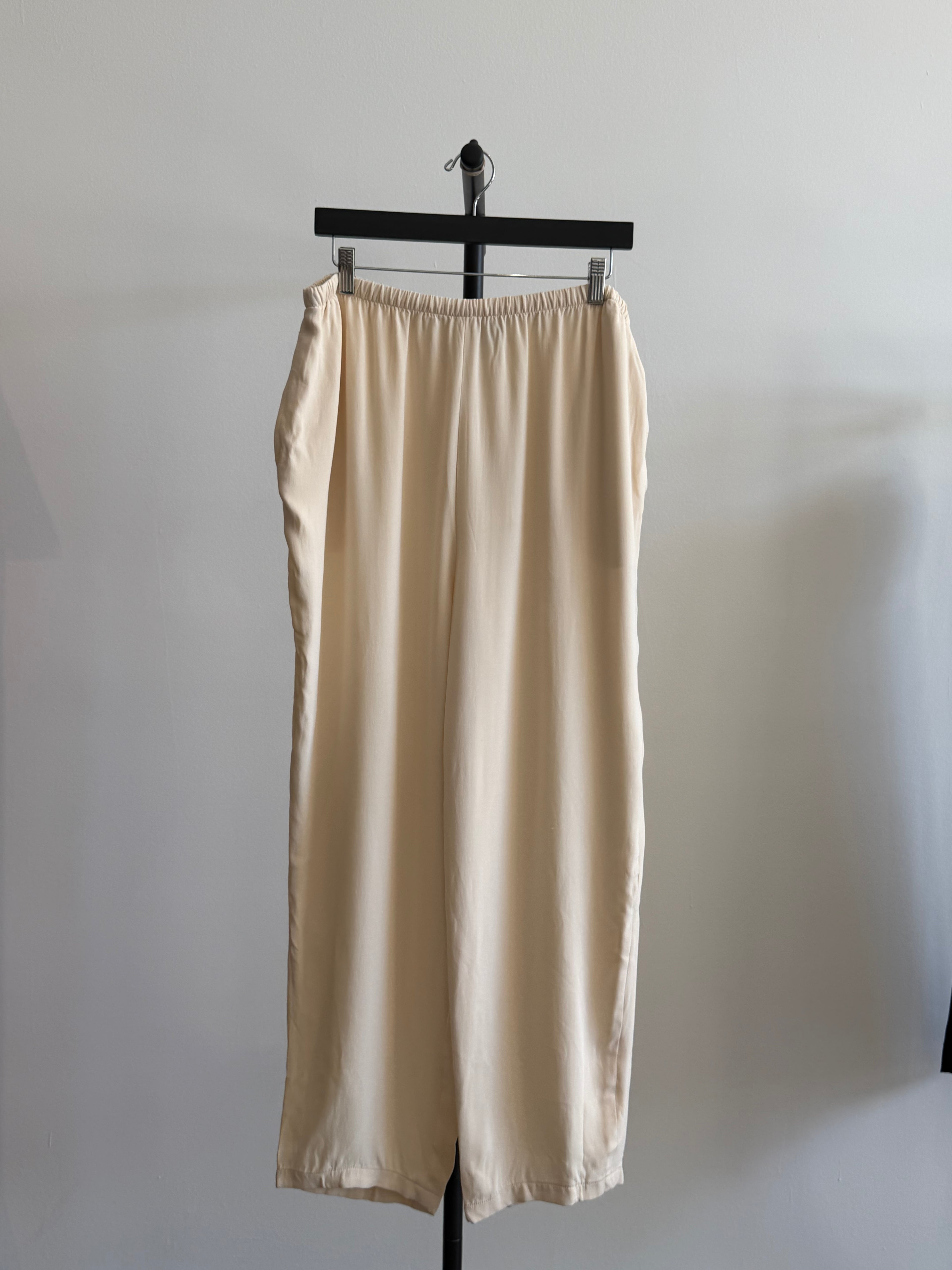 Emanuel Ungaro Ivory Silk Pants