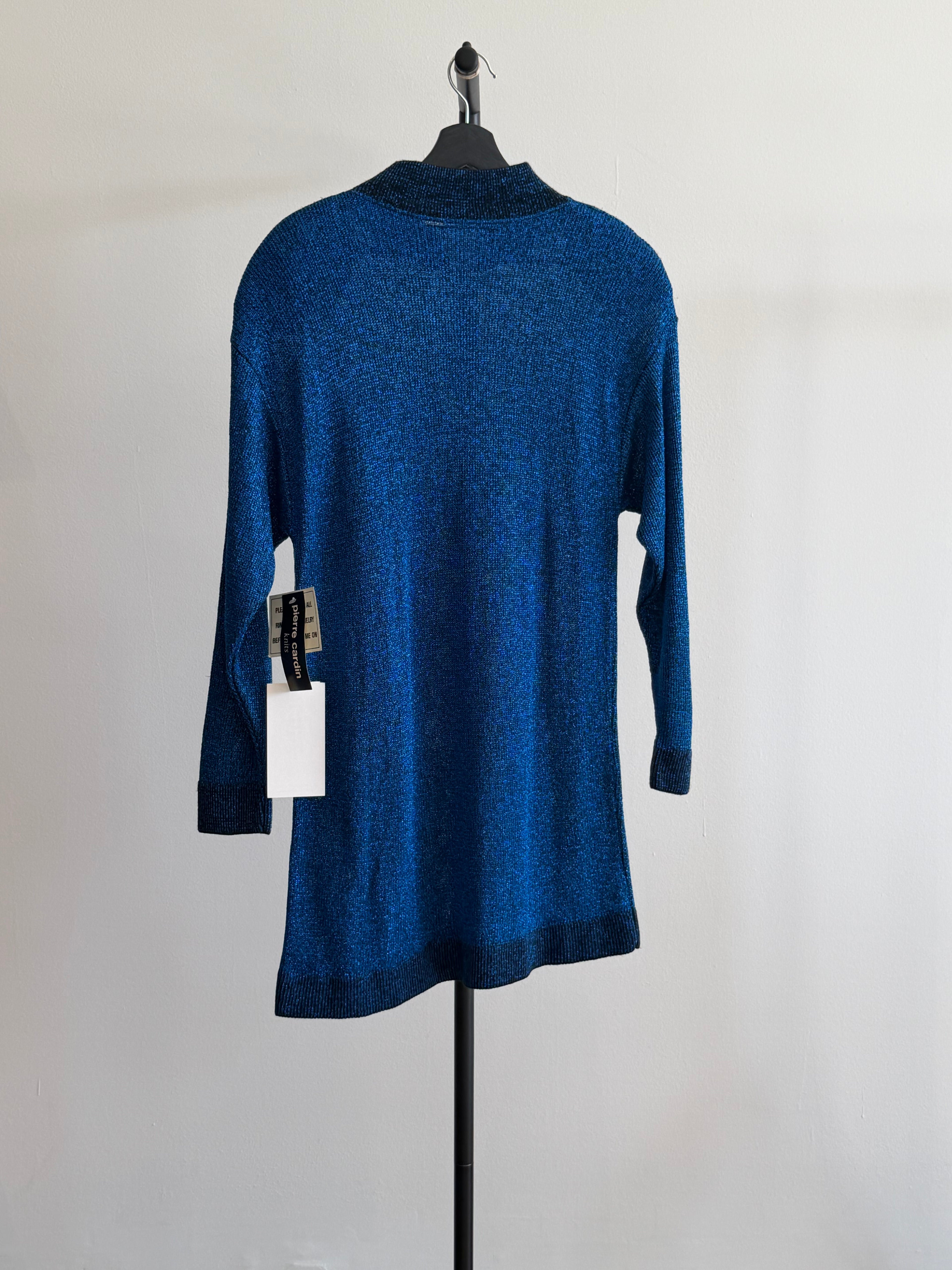 Pierre Cardin Blue Shimmer Long Sleeve Dress