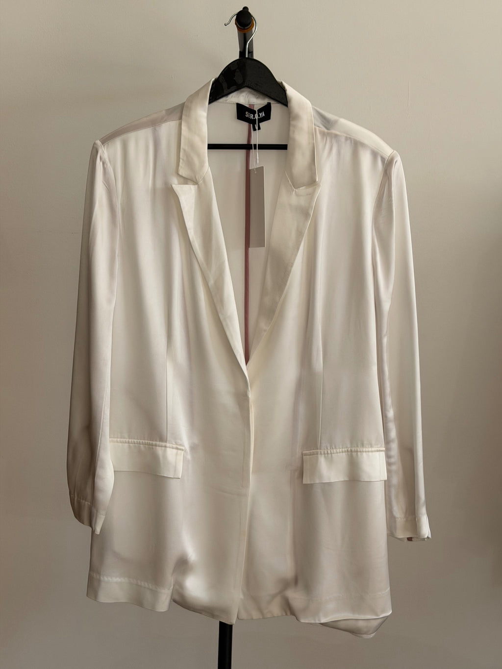 SER.O.YA White Satin Blazer
