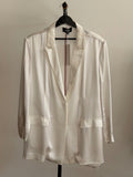 SER.O.YA White Satin Blazer
