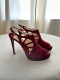 Prada Burgandy Sandal Heels