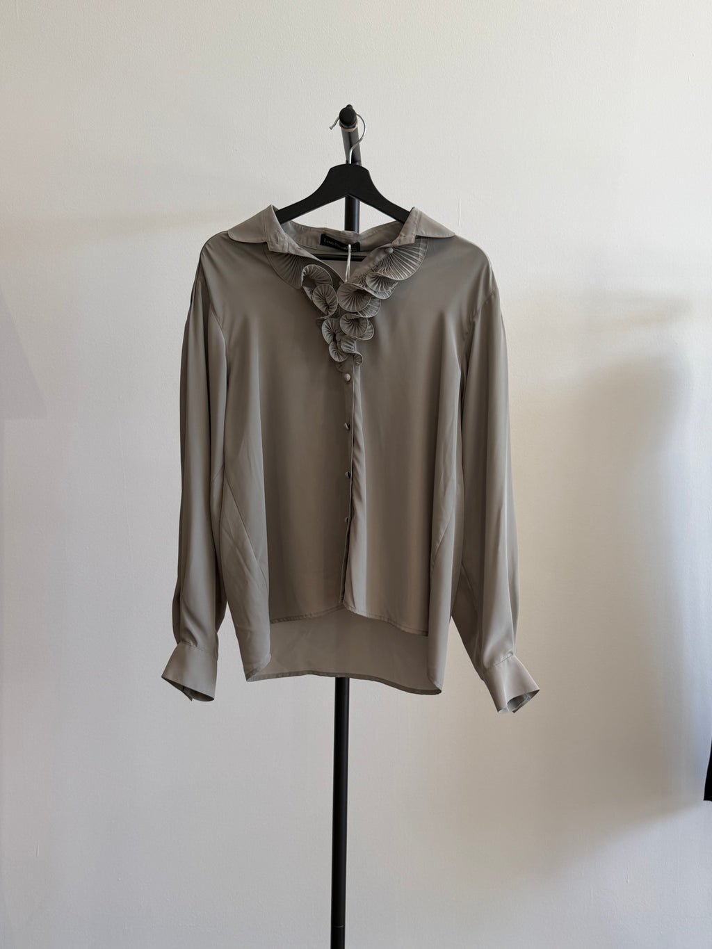 Louis Feraud Long Sleeve Gray Blouse