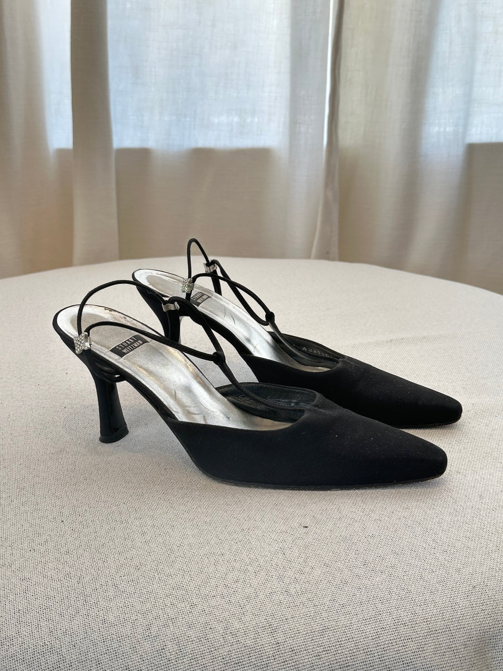 Stuart Weitzman Kitten Pointed Black Heel