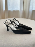 Stuart Weitzman Kitten Pointed Black Heel