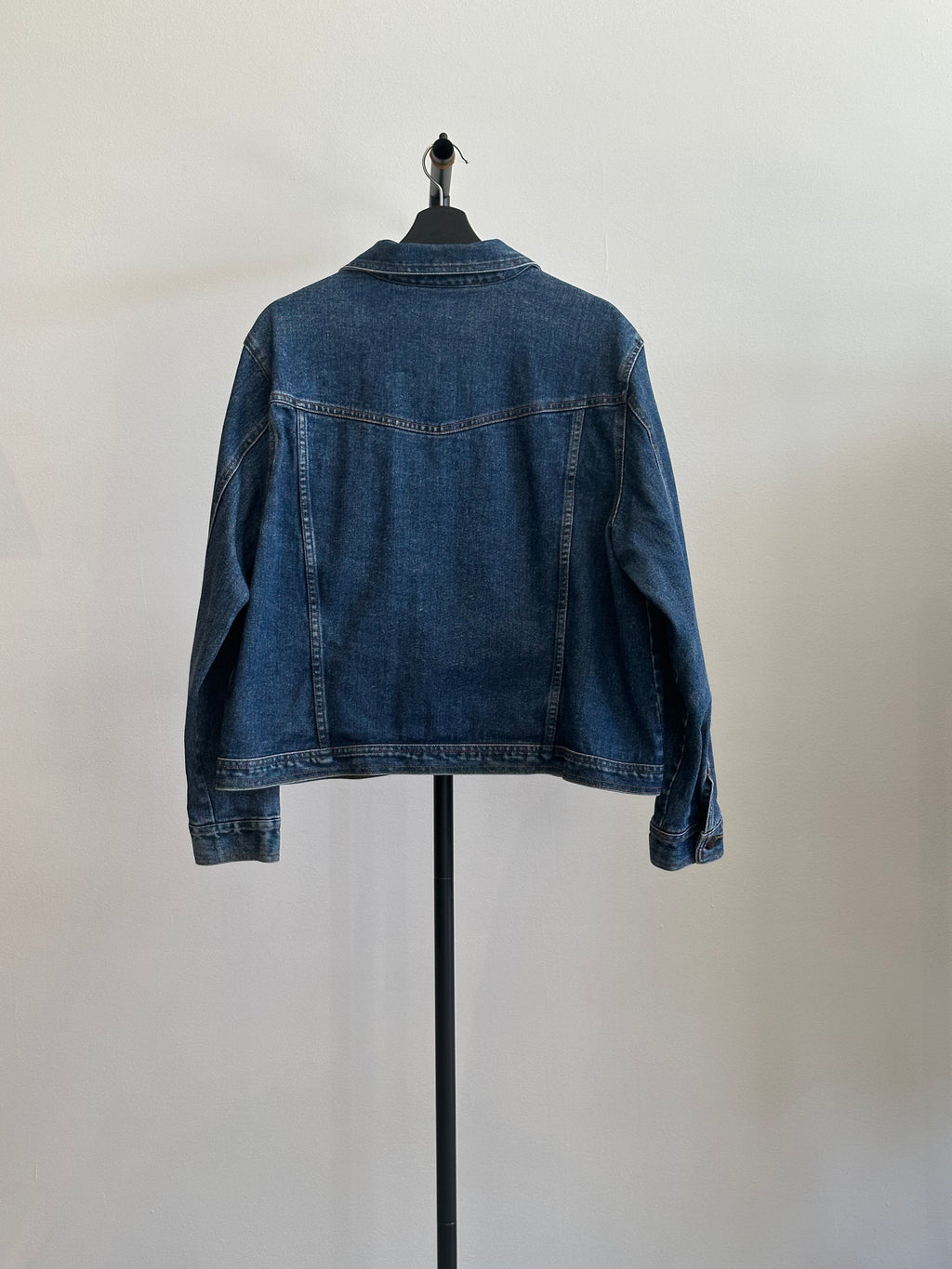 Vintage Distressed Bill Blass Denim Jacket, Sz XL
