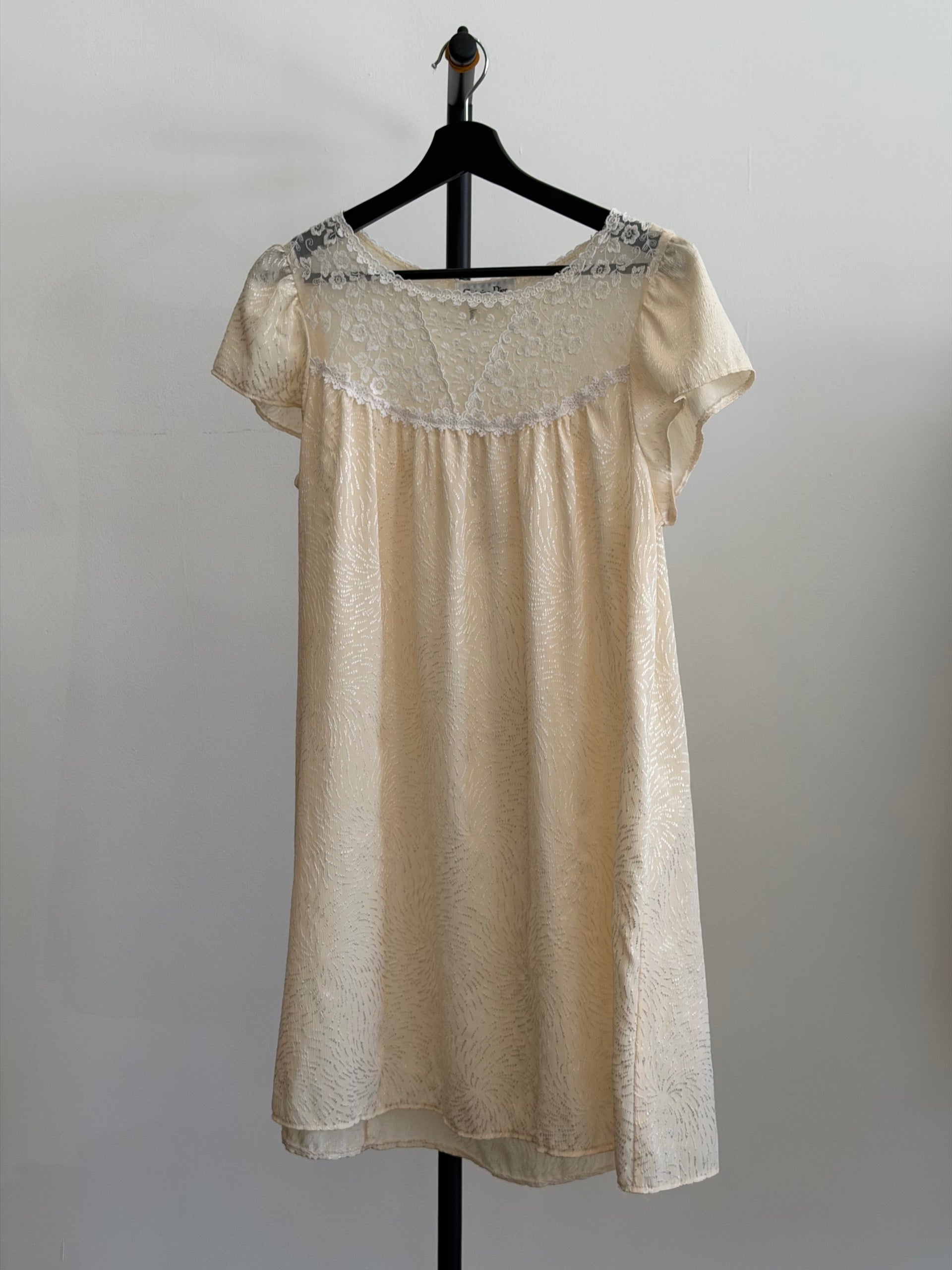 Dior Babydoll Cream Lace Dress