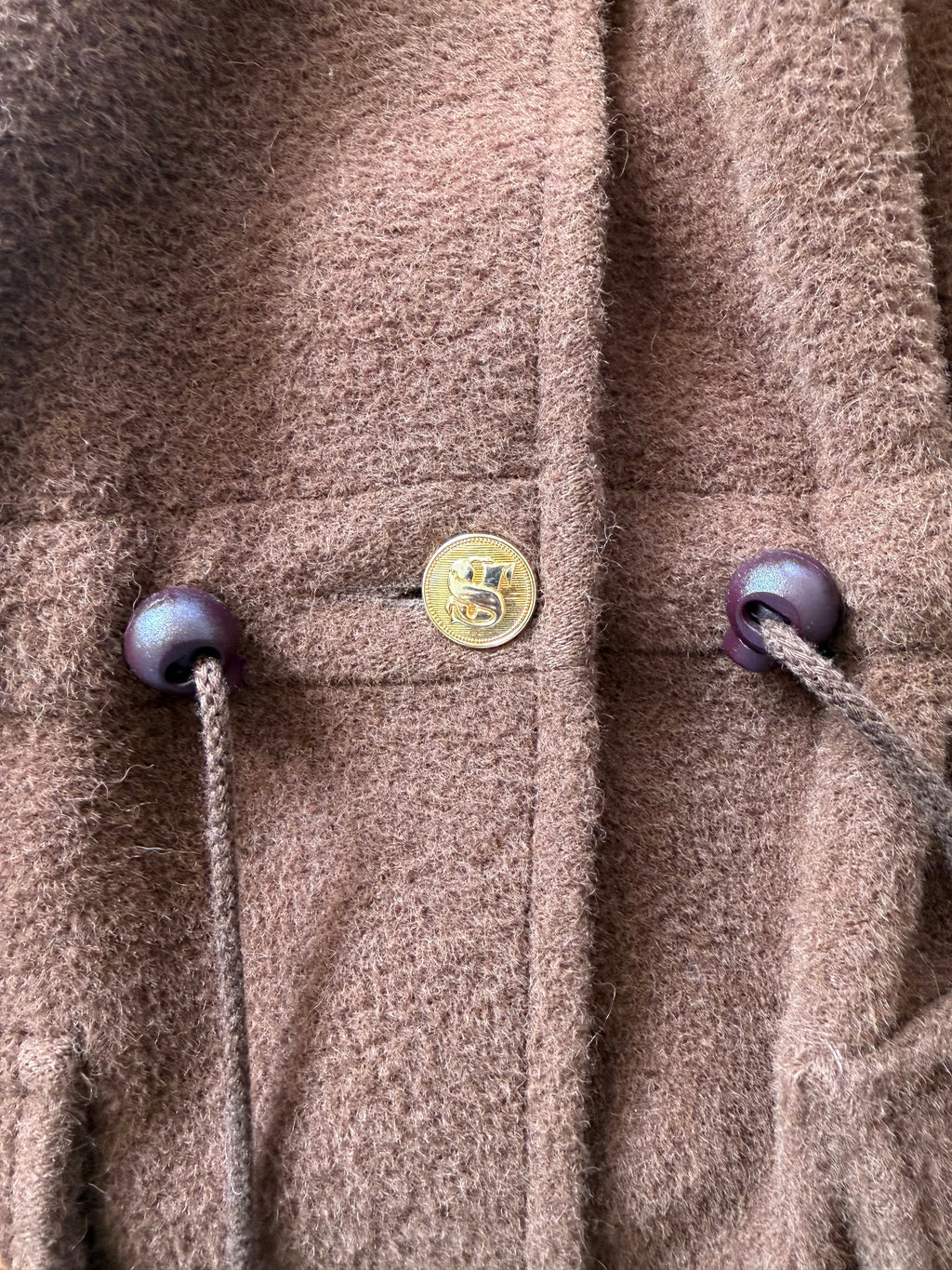 Sonia Rykiel Long Brown Teddy Coat